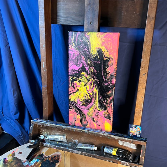 Acrylic Pour Artwork - Hot Funk Canvas Painting Online