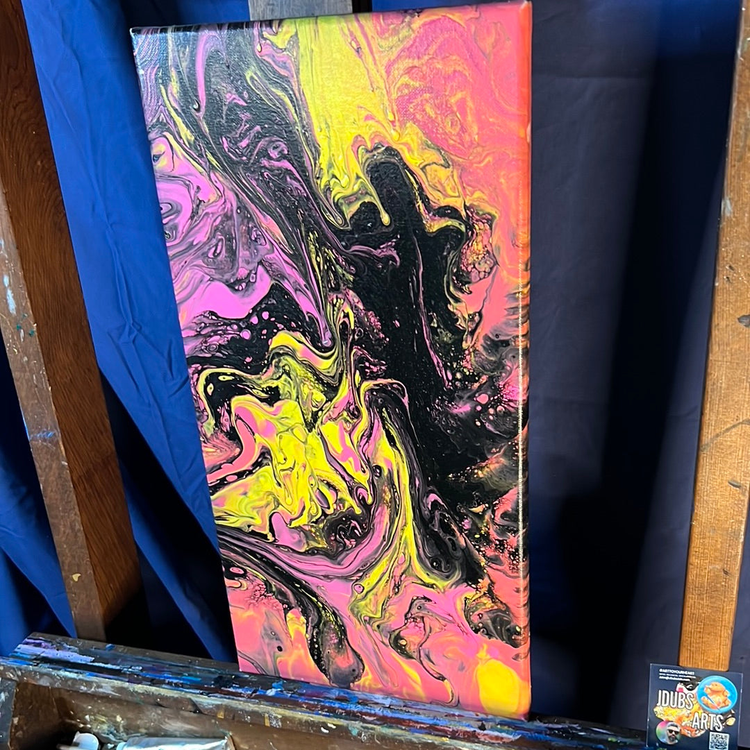 Acrylic Pour Artwork - Hot Funk Canvas Painting Online