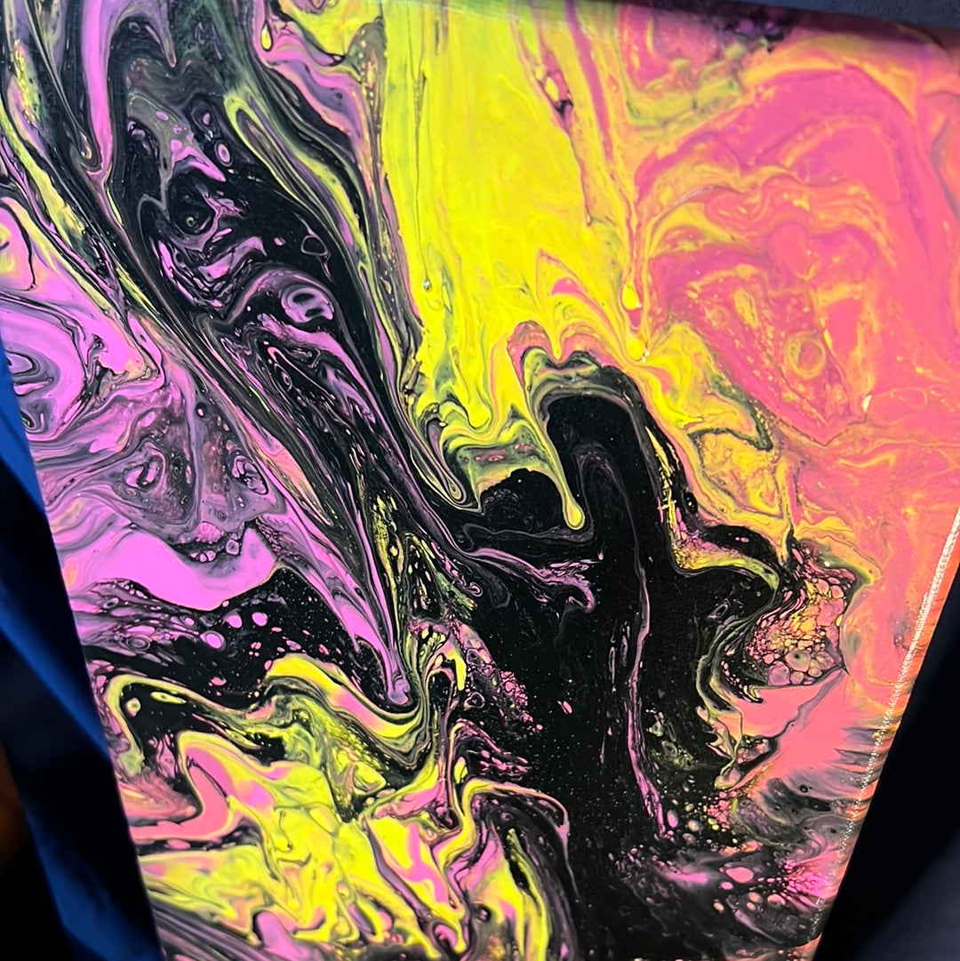 Acrylic Pour Artwork - Hot Funk Canvas Painting Online