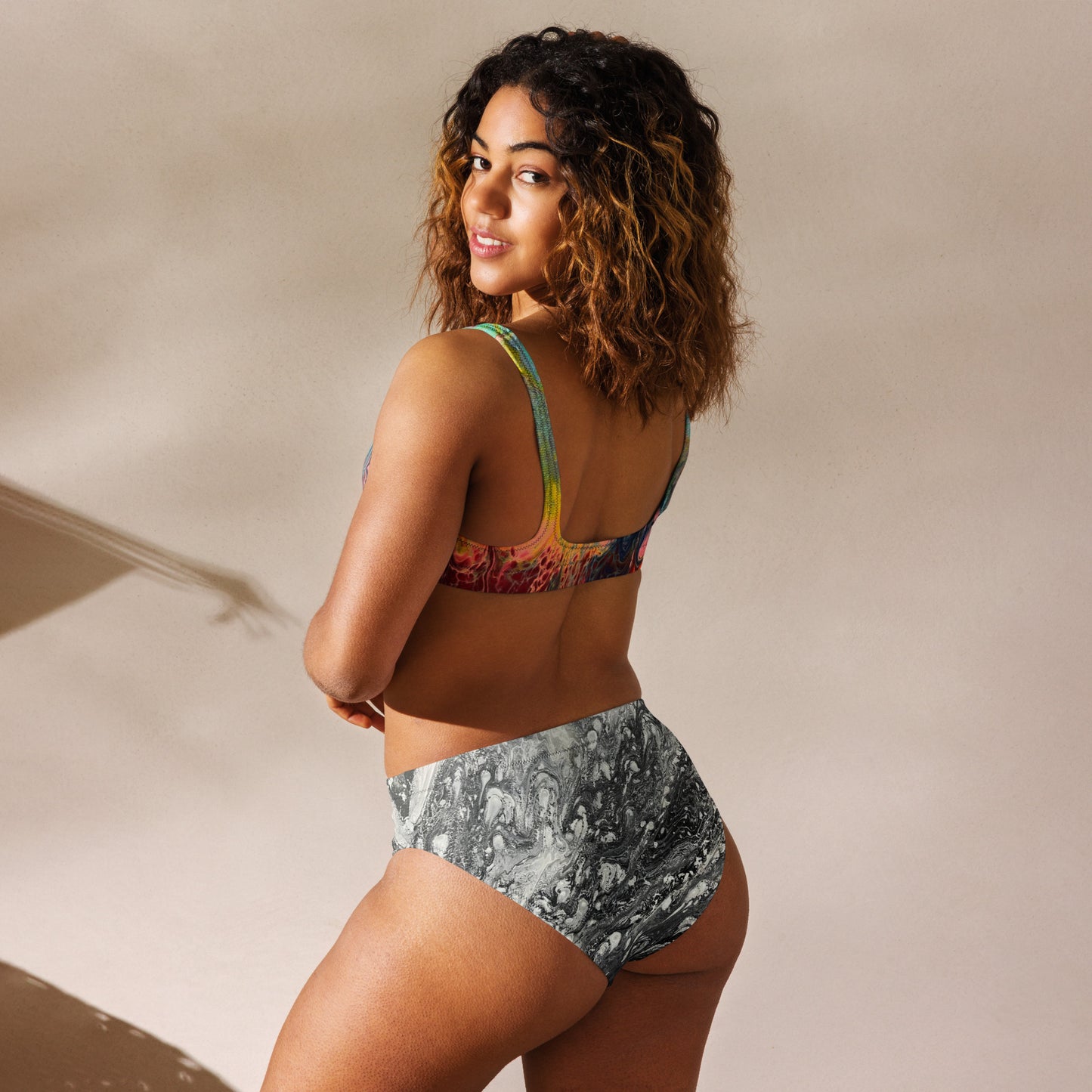 Rainbow eruption bikini
