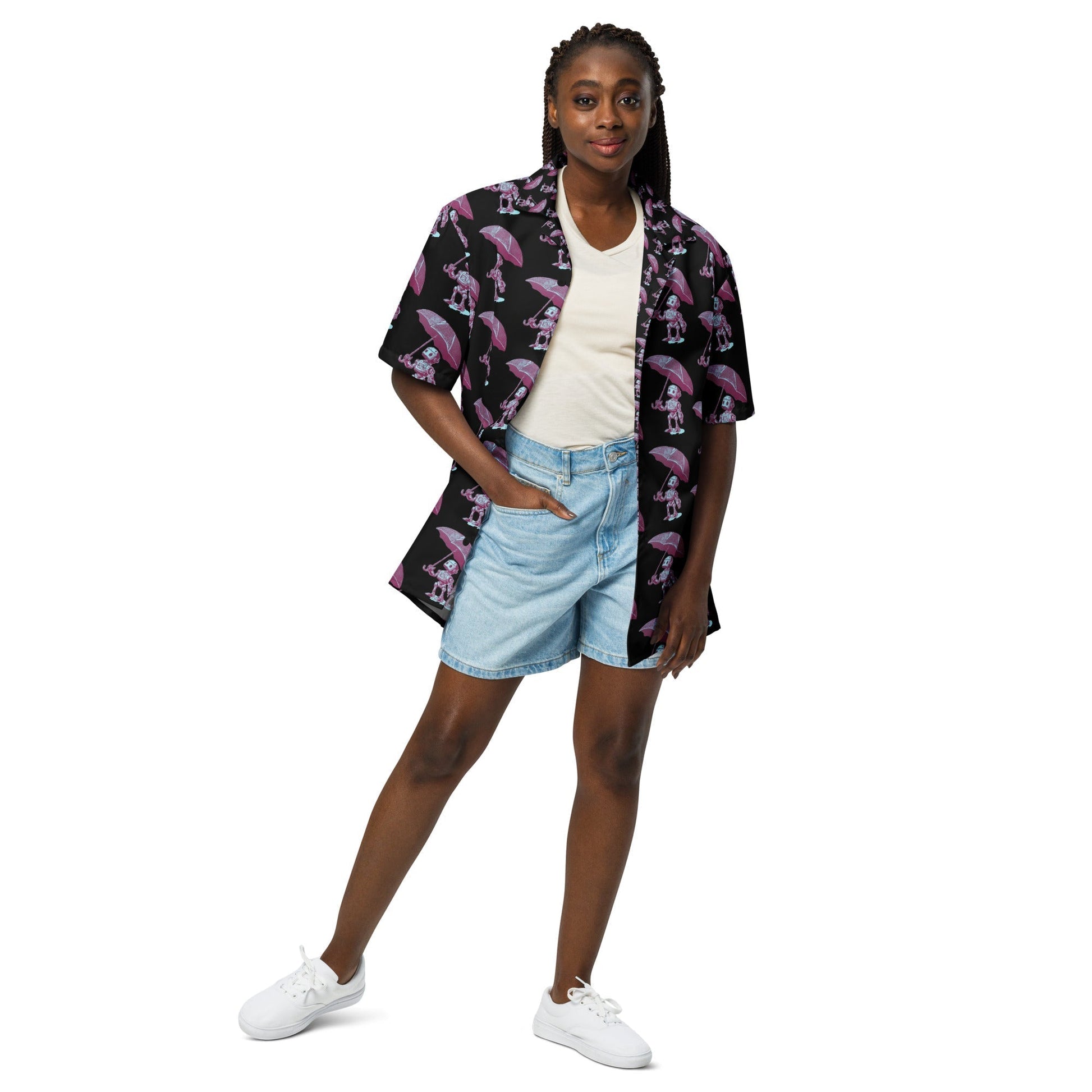 Stylish summer button shirt with eco-friendly, featherlight fabric and UPF50+ protection.