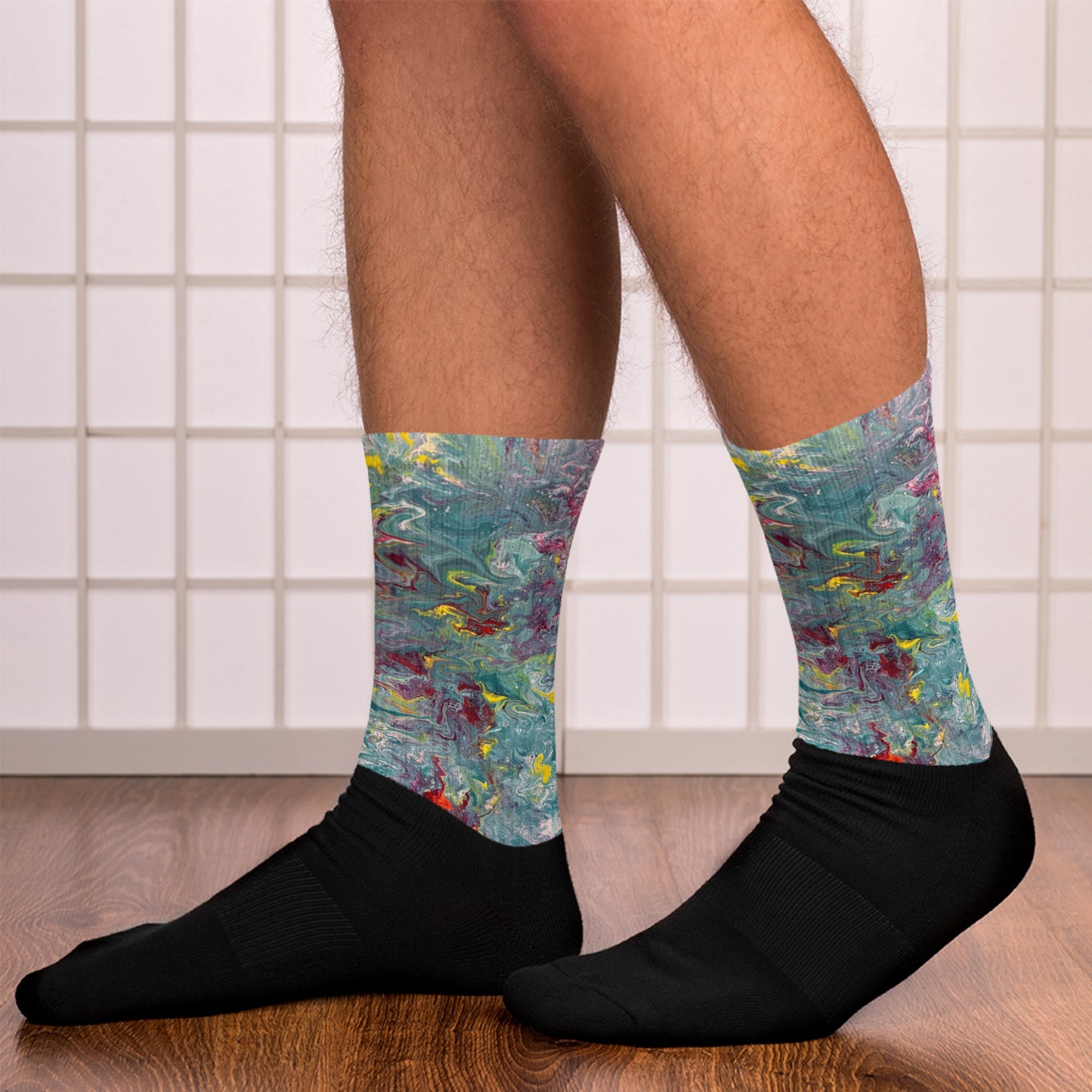 Teal Eruption Socks