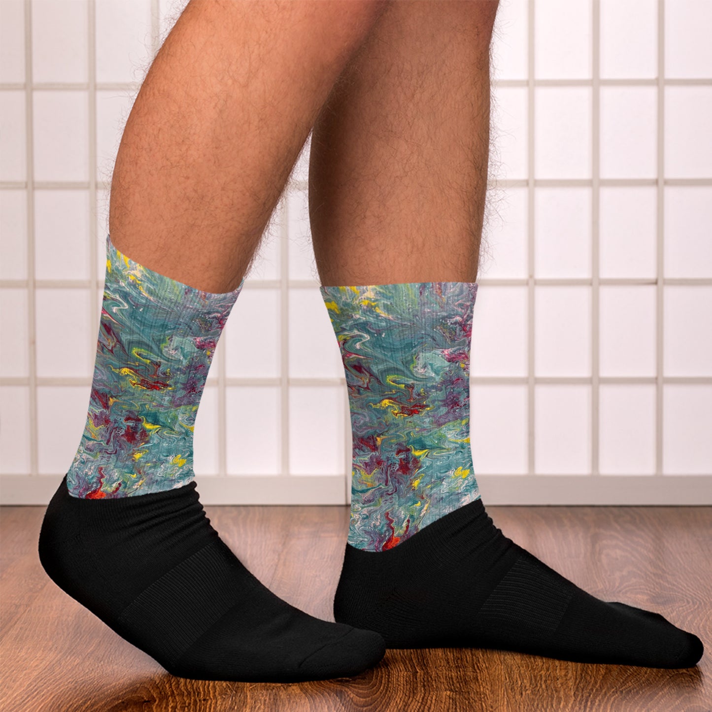 Teal Eruption Socks