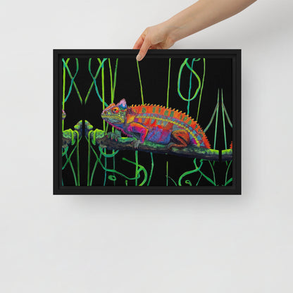 Karmic Chameleon Framed canvas