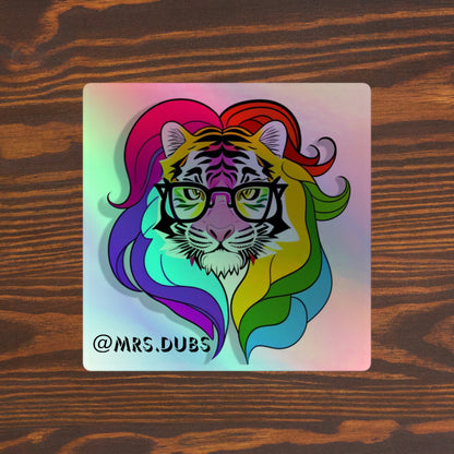 Mrs.Dubs Rainbow Tiger Holographic stickers