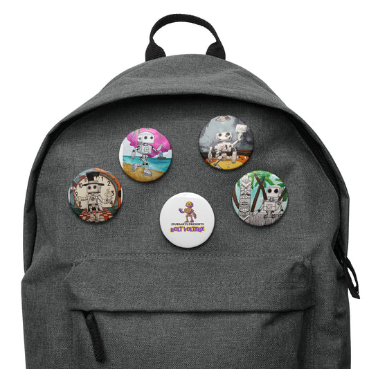 Product mockupPins Set of 5 - Bolt Voltage Art Pin Buttons