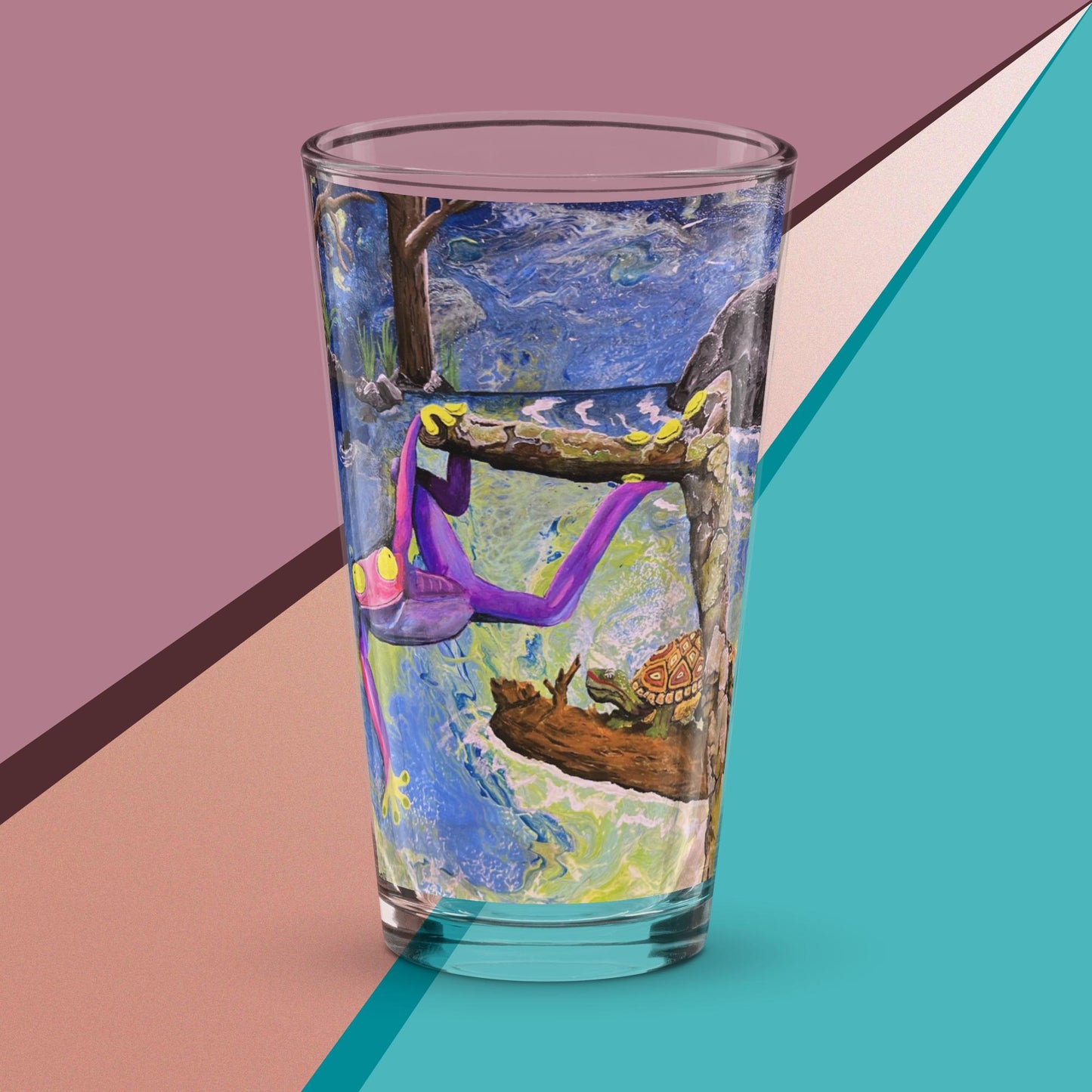 Dave The Frog Shaker pint glass