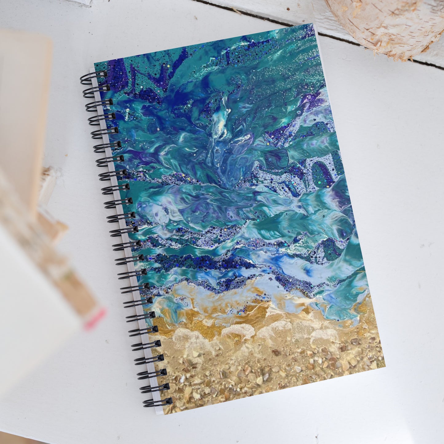 Beach Day Spiral notebook