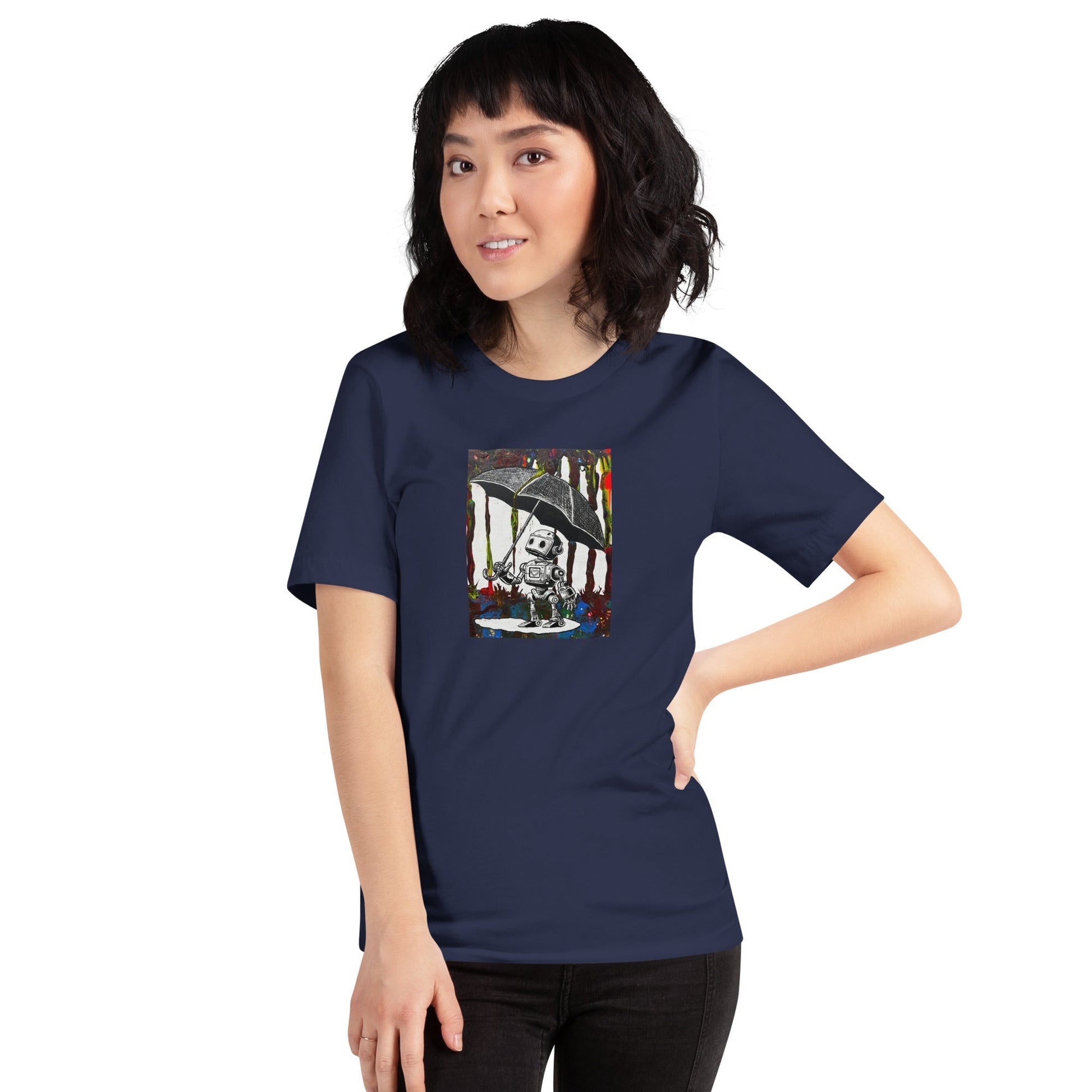 Comfortable t-shirt - Bolt with Umbrella by Bolt Voltage