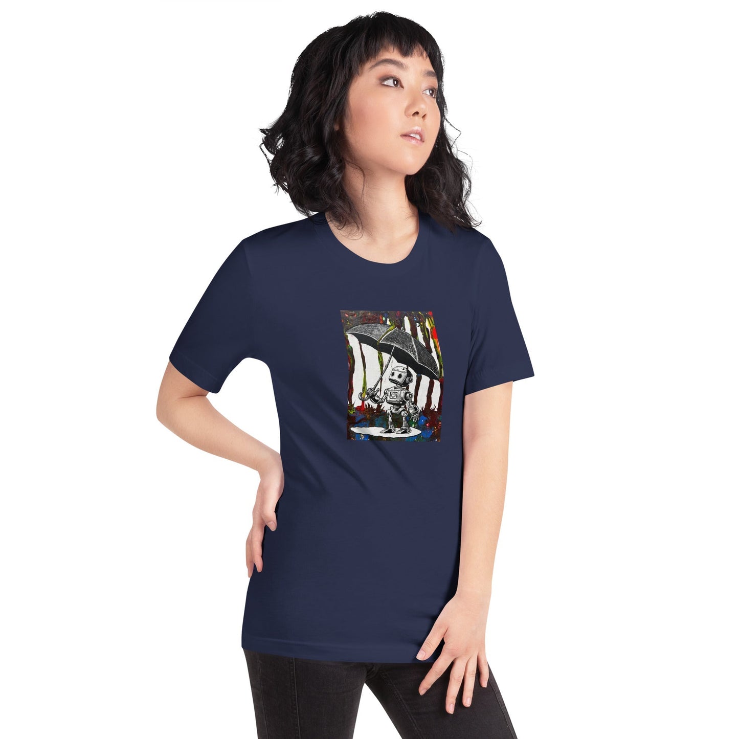 Comfortable t-shirt - Bolt with Umbrella by Bolt Voltage