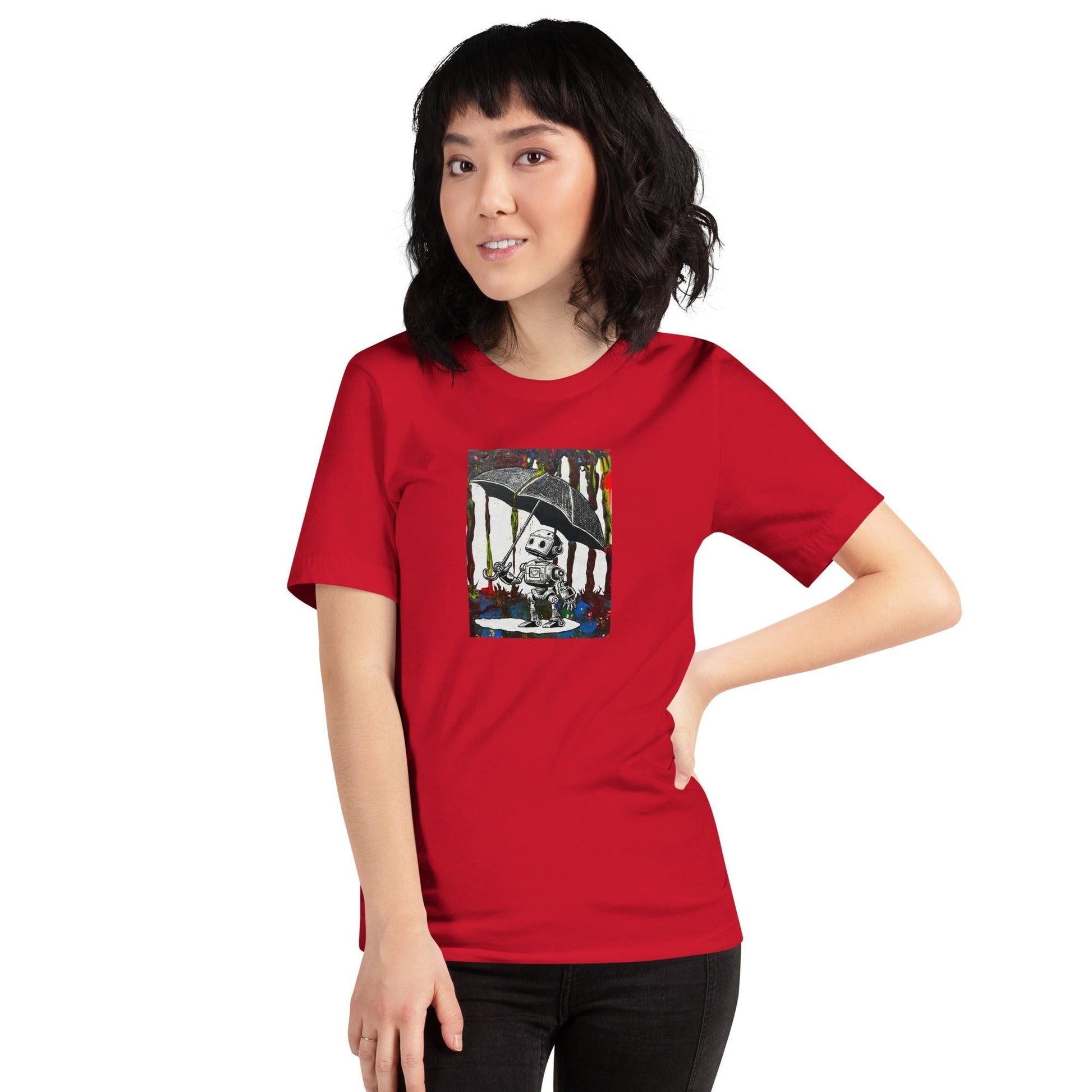Comfortable t-shirt - Bolt with Umbrella by Bolt Voltage