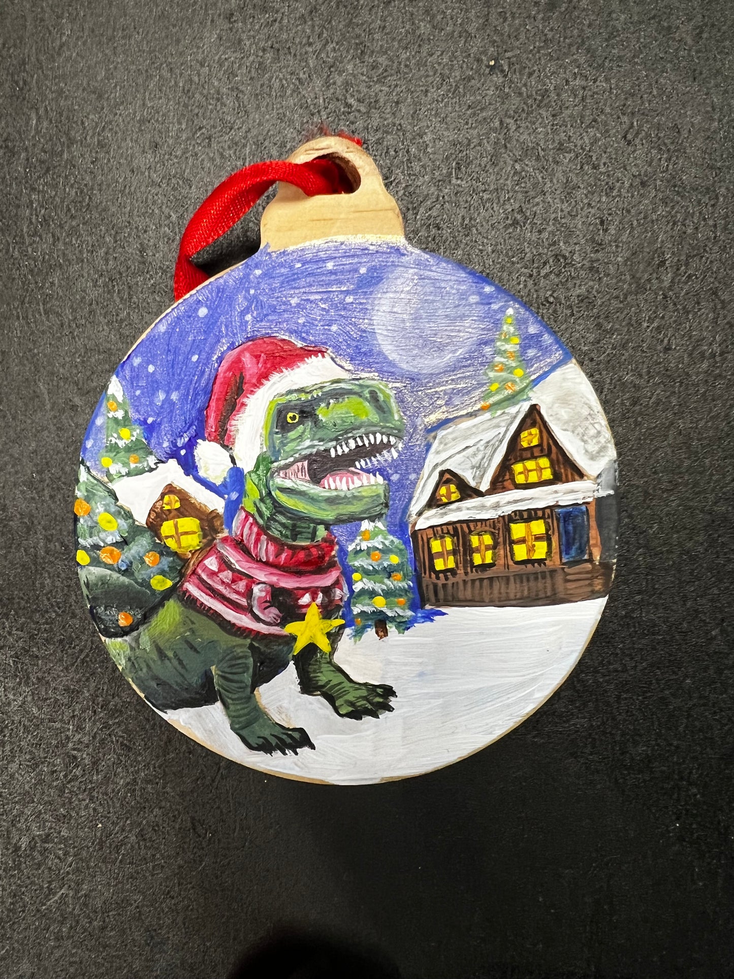 Hand Painted wood ornament