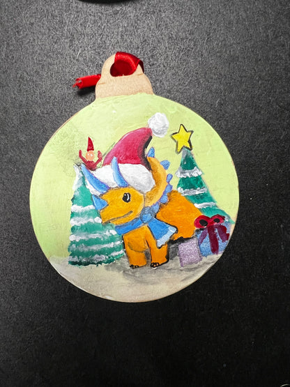 Hand Painted wood ornament