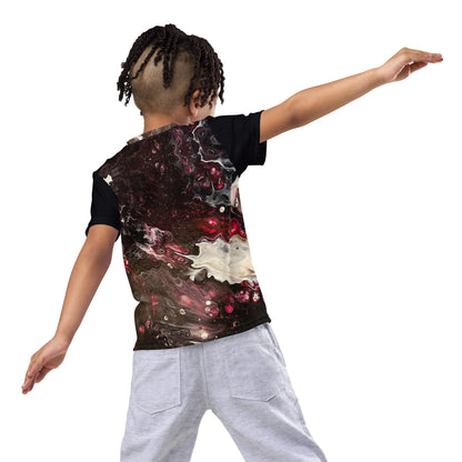 Nebula Splatter Kids crew neck t-shirt