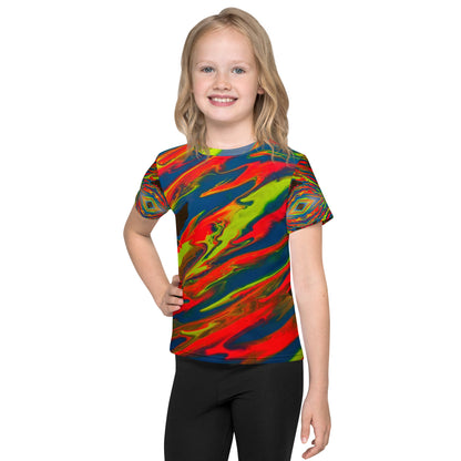 Rainbow Splat Kids crew neck t-shirt