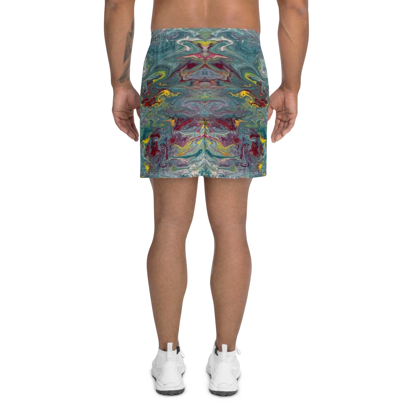 Teal Tapestry Athletic Shorts