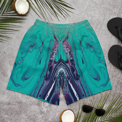Aqua Marble Athletic Shorts