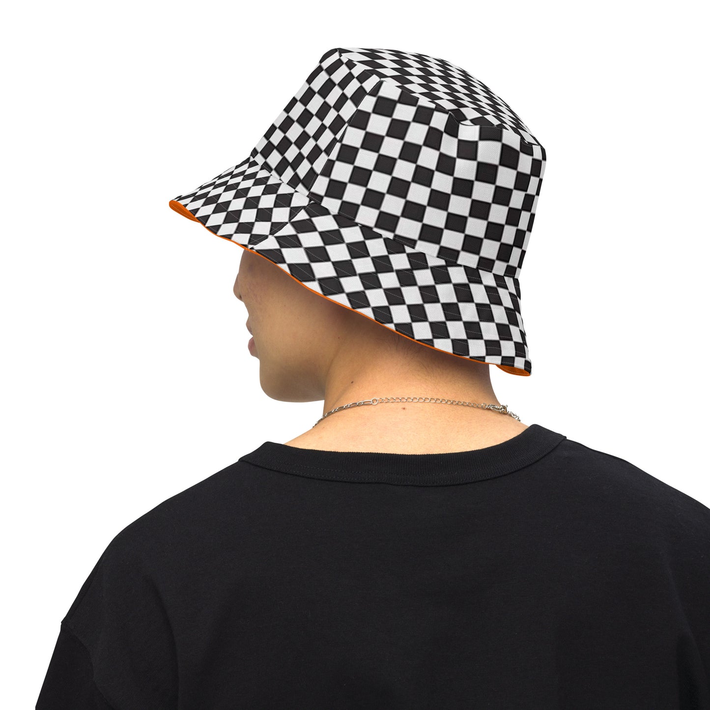 checkerboard clapper bucket hat