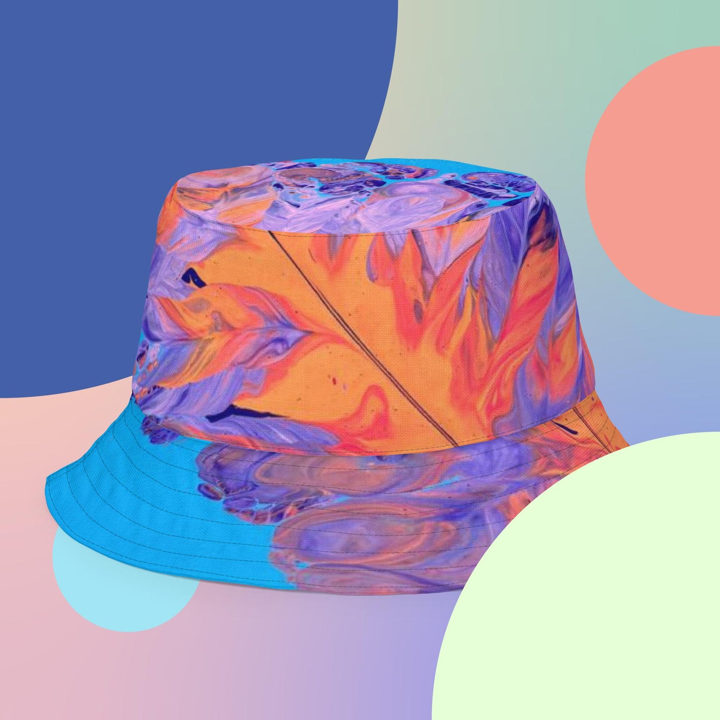 Feathered Pour Reversible bucket hat