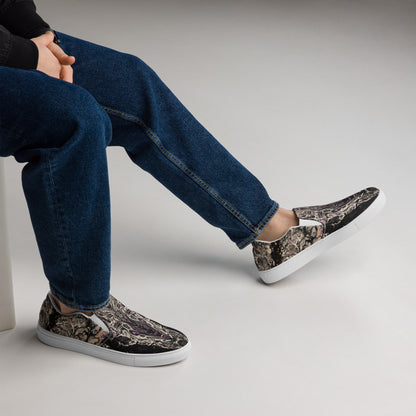 Alligator slip-on canvas shoes