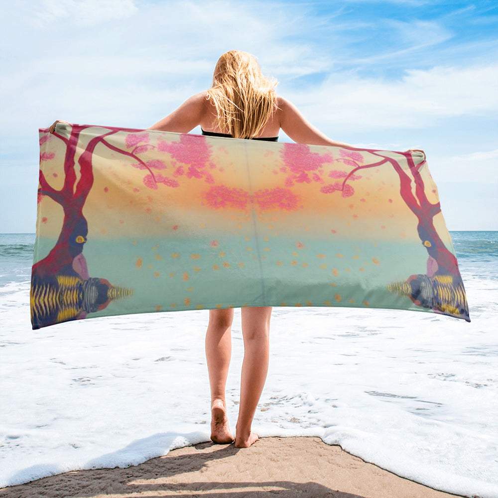 Twin Blossoms Towel